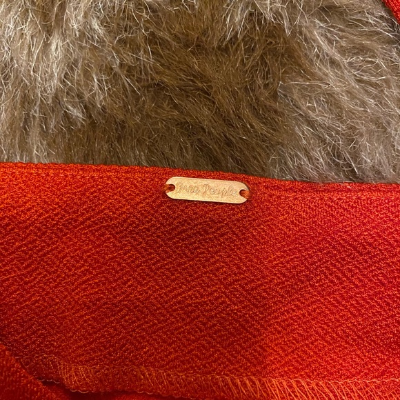 Free People Red/Paisley Crop Side Tie Top - Picture 2 of 2